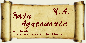 Maja Agatonović vizit kartica
